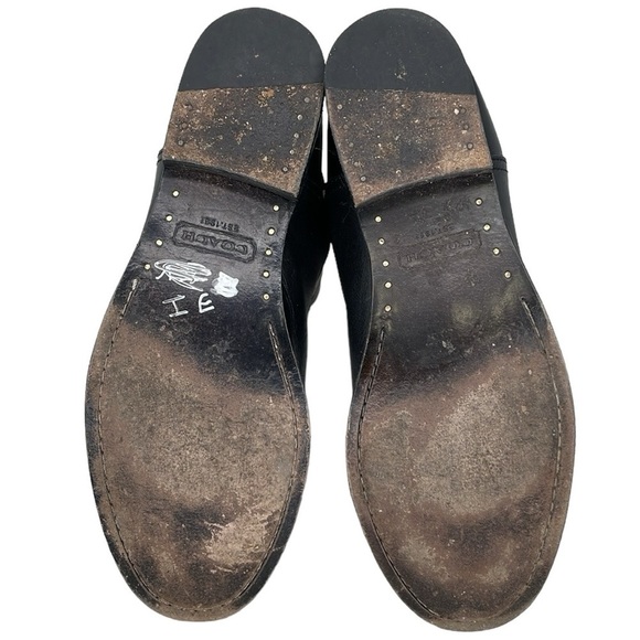 Coach Boots Women's 8.5 Grey Black Chrissi All-Over Print Knee High - Picture 10 of 14